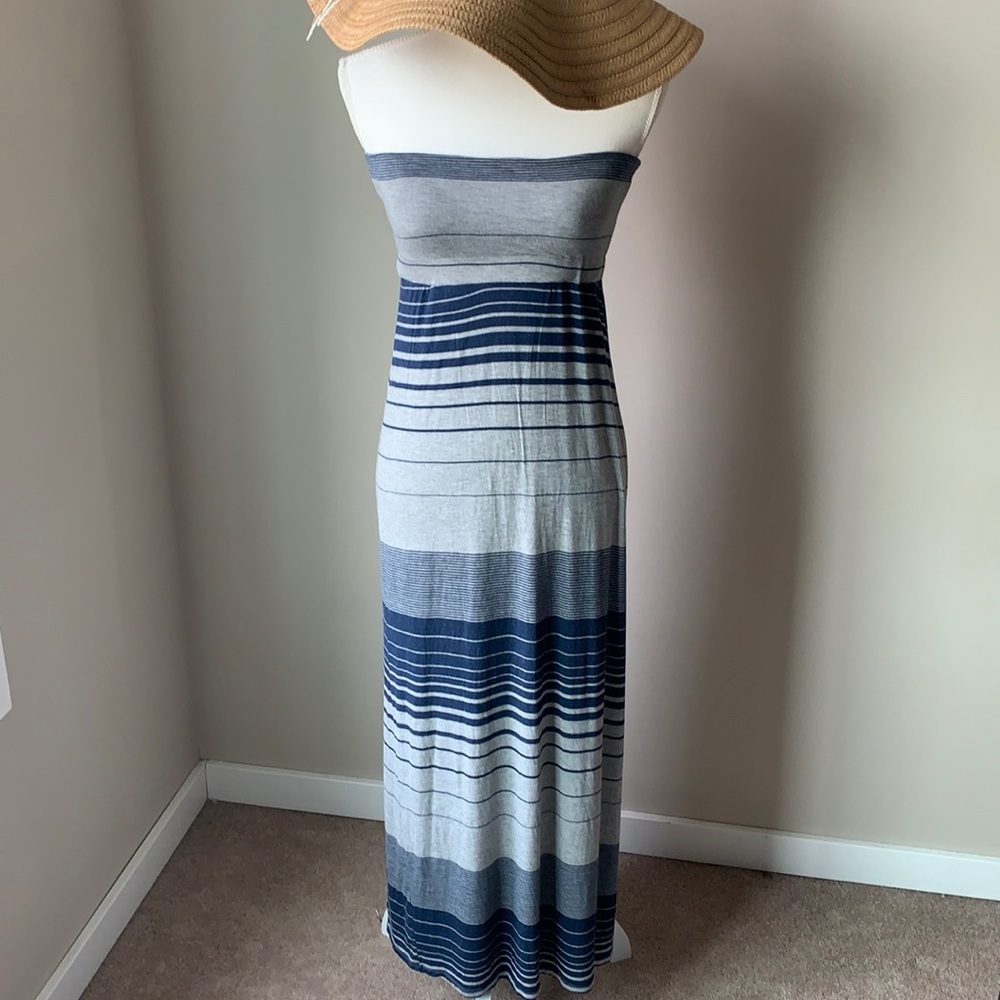 George Strapless Striped Maxi Dress Size XS